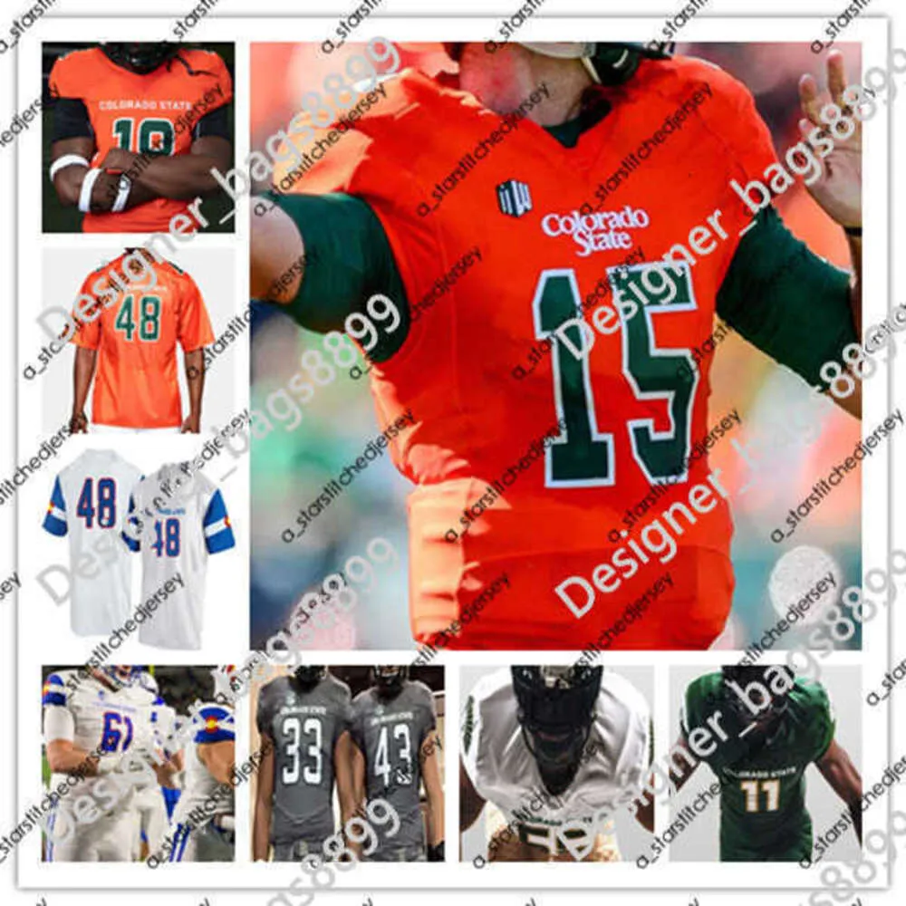 Vêtements de football universitaire américain Maillots de football universitaire de l'État du Colorado Clay Millen AJon Vivens Avery Morrow Jaylen Thomas Tory Horton Ty McCullouch Melquan Stova