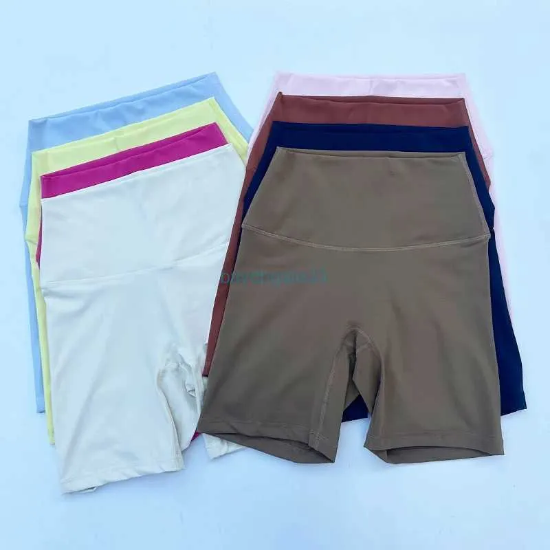 ファッションフィットネスレギンスデザイナーLu-Lu Women Sports Shorts High Waist Yoga Slim Fit Butt Lift Jym Runing Elastic Nylon 20MC