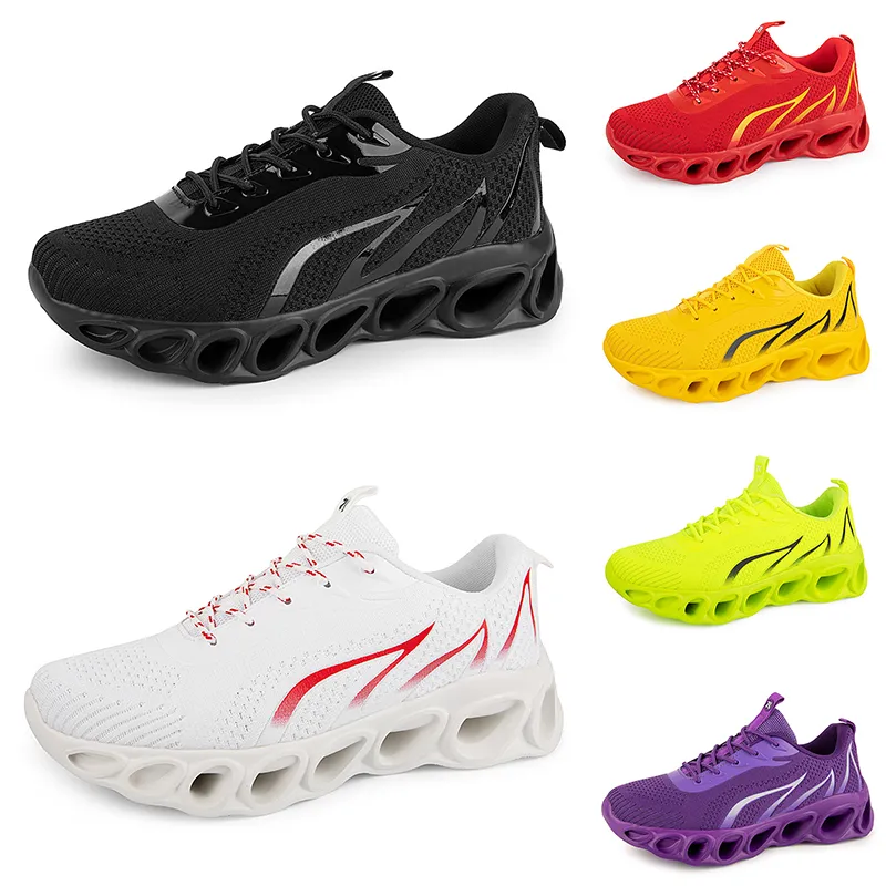 2024 Erkek Kadın Koşu Ayakkabı Siyah Beyaz Kırmızı Mavi Sarı Neon Gri Mens Eğitmenleri Spor Açık Atletik Spor Ayakkabıları Gai Color68