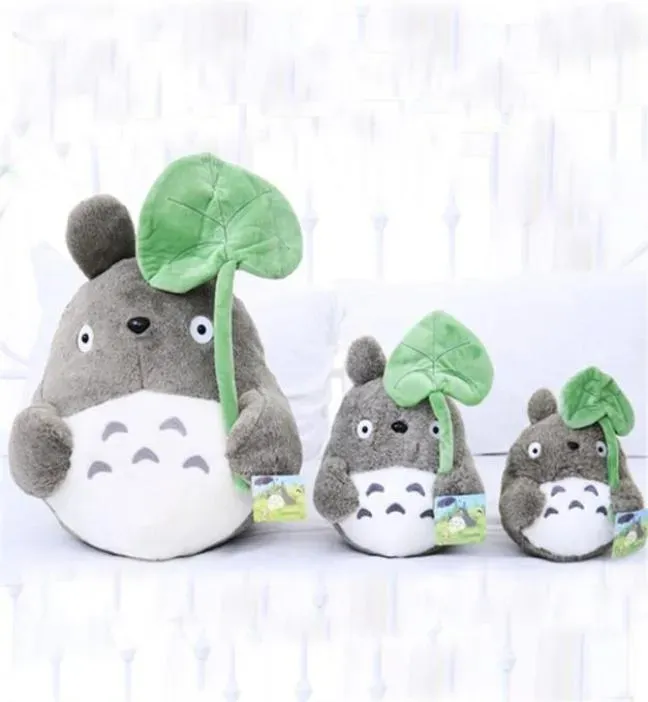 2024 20cm Cartoon Movie Soft Totoro Plush Toy Cute Stuffed Lotus Leaf Totoro Kids Doll Toys for Fans