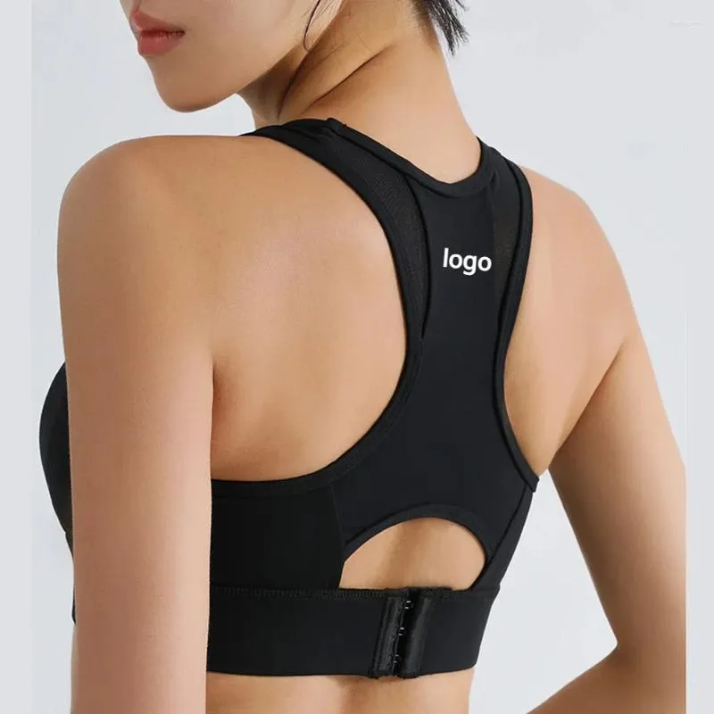 Bras lo Gathering Beauty Back Pitness Pitness Bra Fixed Cup Sports Roofrackproof High Strength Women’s Running Tank Top Top