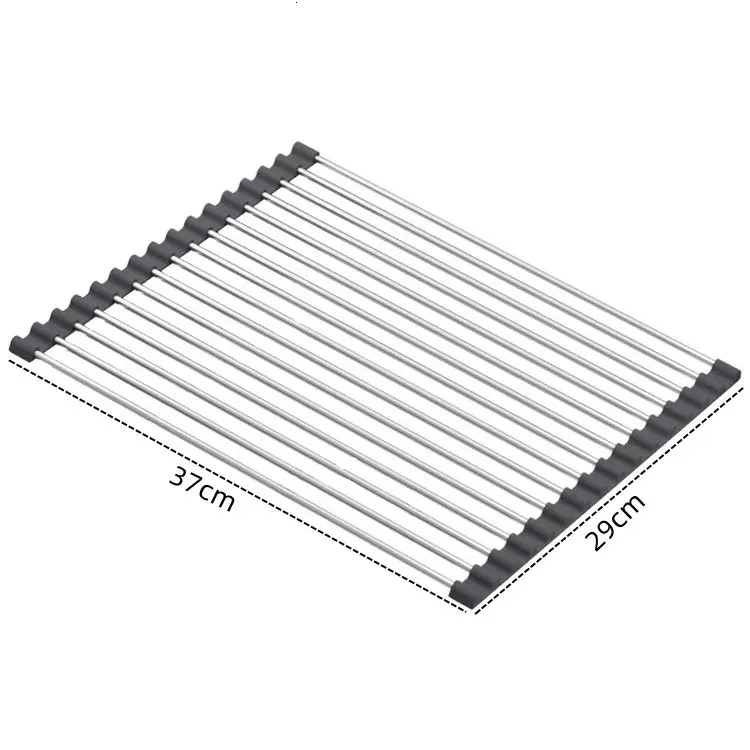 Foldable Stainless Steel Sink Dish Drainer Dish Drying Rack Fruit Vegetable Washing Drainer Bowl Tableware Plate Storage Tools 240227