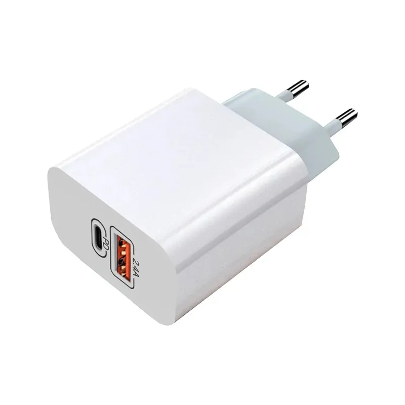 Chargeur USB C PD 18W 2,4 a, Charge rapide, adaptateur mural pour téléphone portable, prise ue/US, pour Samsung S24 Xiaomi Huawei