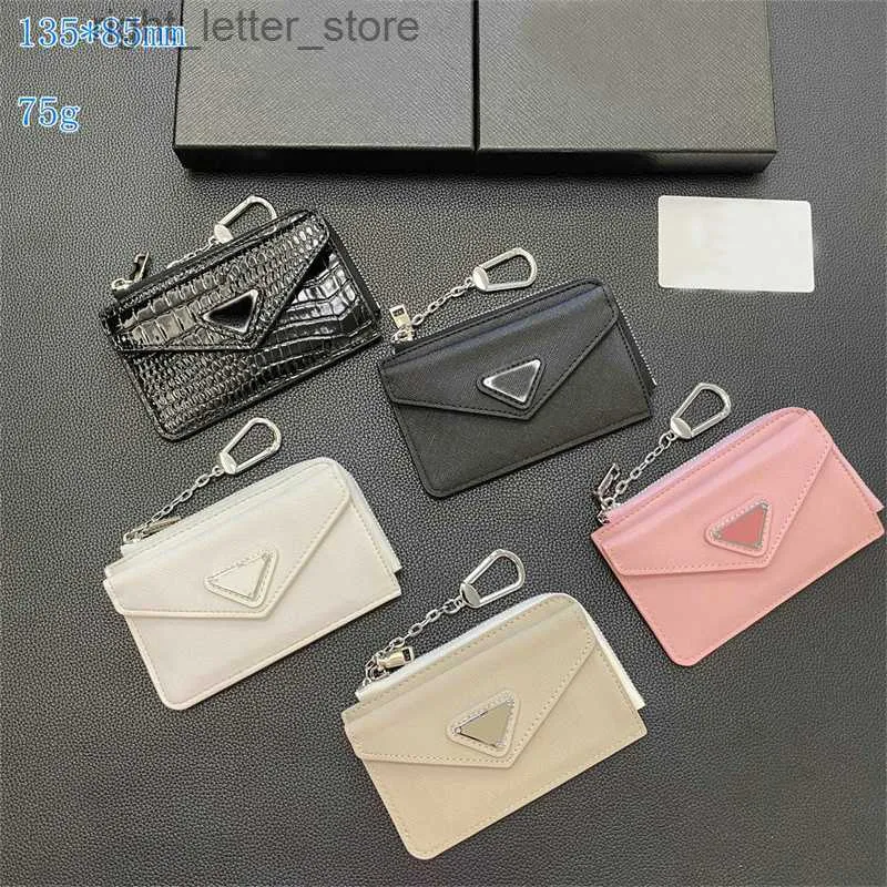 Keychains Designer Wallet Coin Purse Keychains Zippy Lady Fold Card Passport flower Purses key Pouch 9 colors 240303