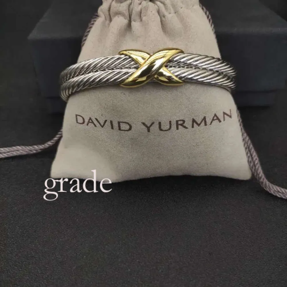 DY Designer David Yurma Armreif Yurma X 10 mm Armband für Frauen DY hochwertige Station Cable Cross Kollektion Vintage ethnische Schleife Hoop Punk Schmuck Band Luxus 691