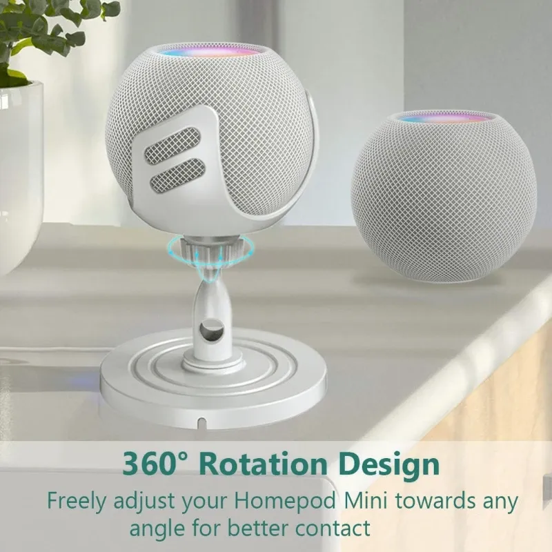 Zubehör 360° Rotation Desktop-Halterung Ständer für Echo Dot 4. Generation HomePod Mini 1XCB