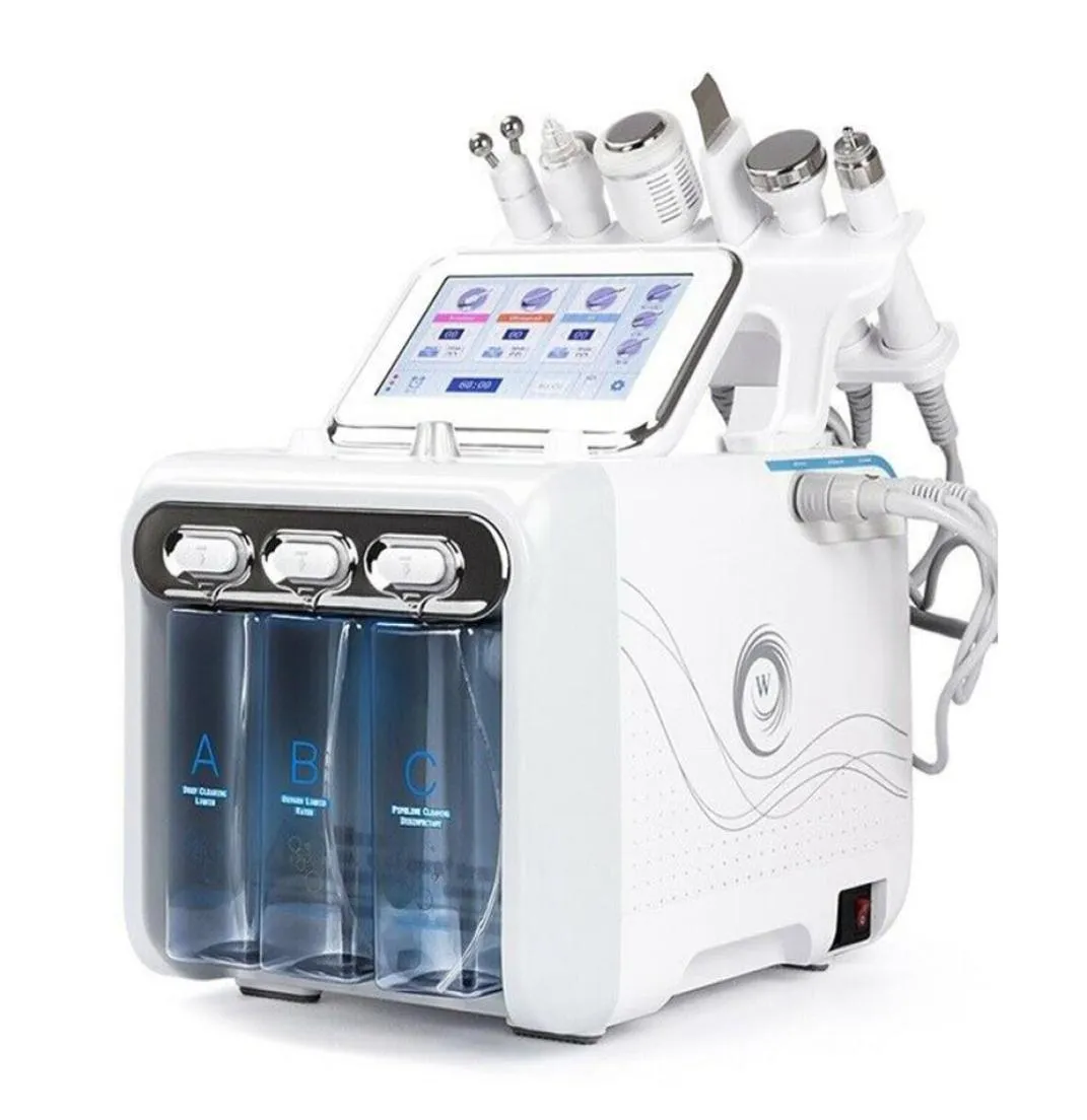 6 I 1 Dermabrasion Machine Spray Ultrasonic Cavitation RF Skin Scrubber för ansiktshud åtstramning enhet5481794