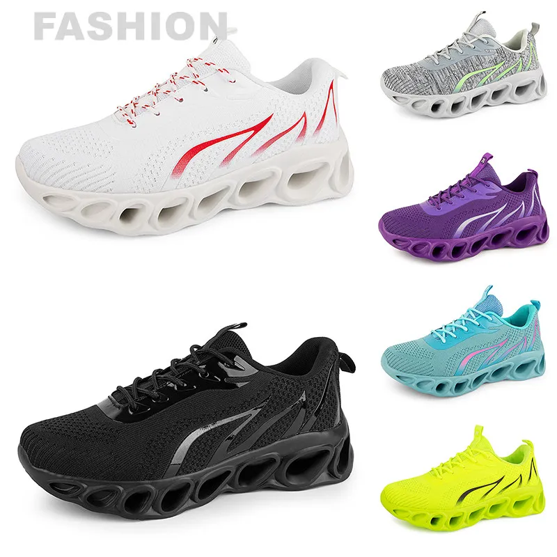 2024 Hombres Mujeres Zapatos para correr Negro Blanco Rojo Azul Amarillo Neón Gris Entrenadores para hombre Deportes Zapatillas de deporte al aire libre EUR 38-45 GAI Color19