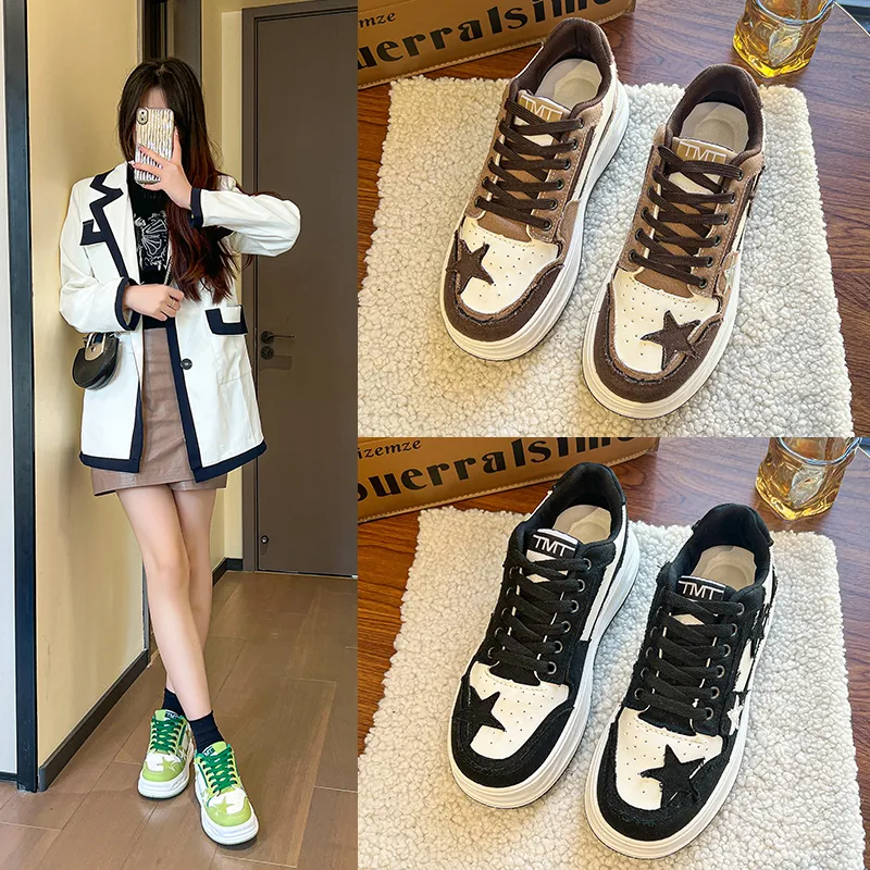 Women Running Shoes Comfort Low Black Green Brown Khaki Shoes Womens Trainers Sports Sneakers Size 36-40 GAI