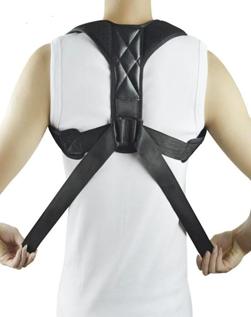 5st Posture Corrector ClaVicle Spine Back Shoulder Lumbal Brace Support Belt Placure Correction förhindrar Slouching8246591