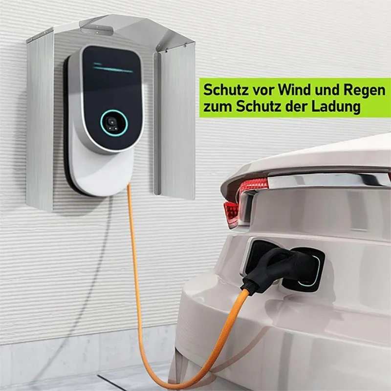 Finders 1Set Wallbox Wetterschutz Wetterschutzdach Edelstahl Schutzdach für Elektroauto Ladestation