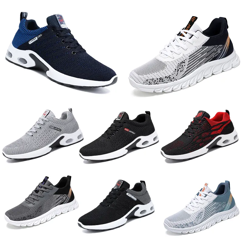 New Men Women Shoes Hiking Running Flat Shoes Soft Sole Black White Red Bule Comfortable Fashion Color Blocking Round Toe 66 GAI