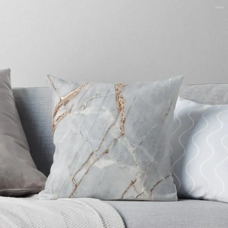 Pillow Luxury Marble With Gold Veining Accents Throw