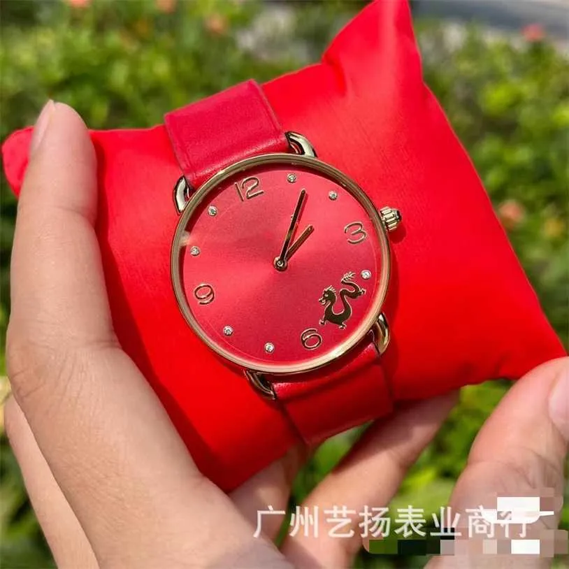 22% korting op horloge Horloge van de Loong Limited Red New Year Fashion Veelzijdig Womens Quartz Live