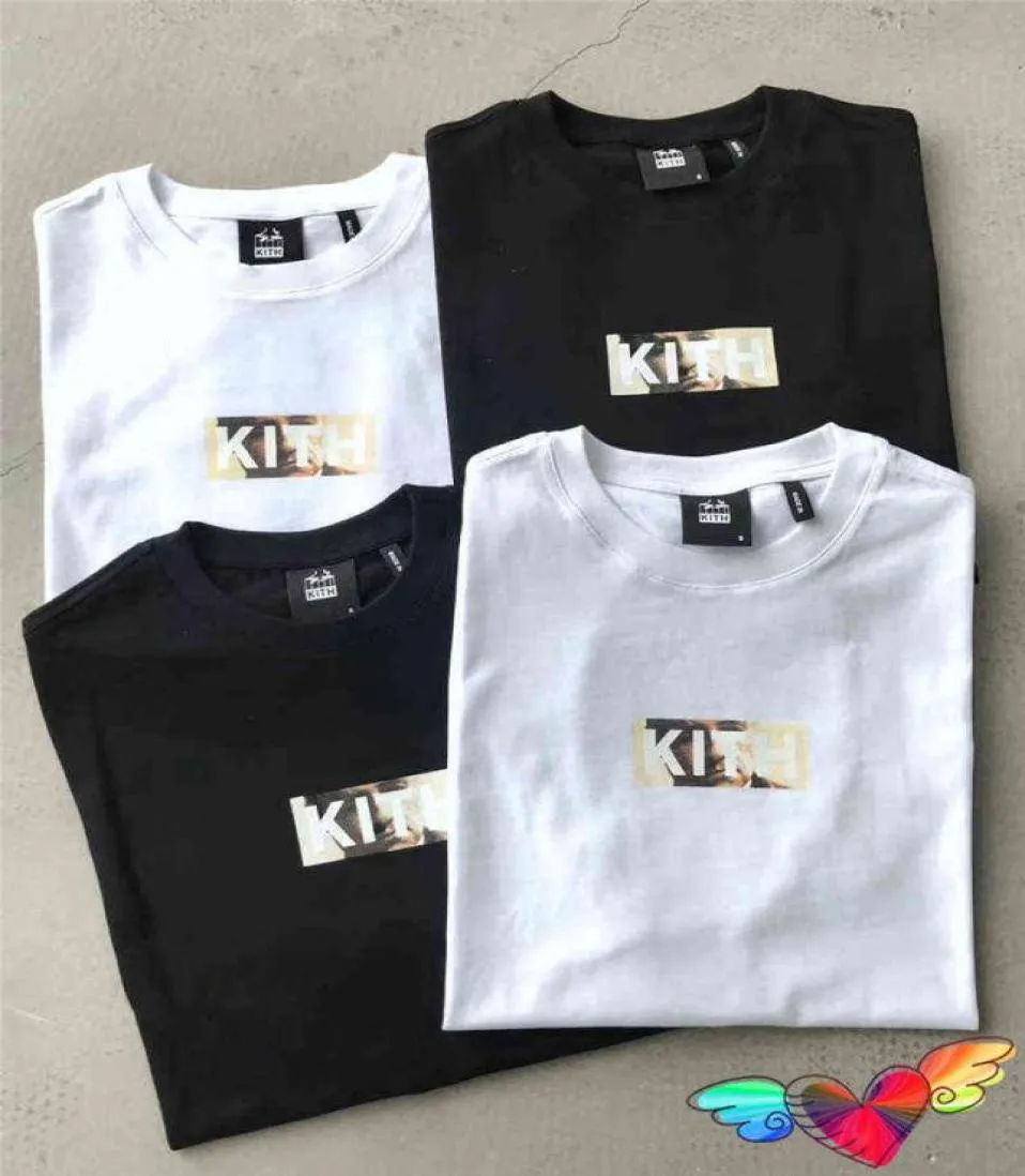 2022ss Kith Godfather Tee Homens Mulheres Gráfico Impresso Kith Camiseta Série de Filmes Tops Oversize Manga Curta 6127321