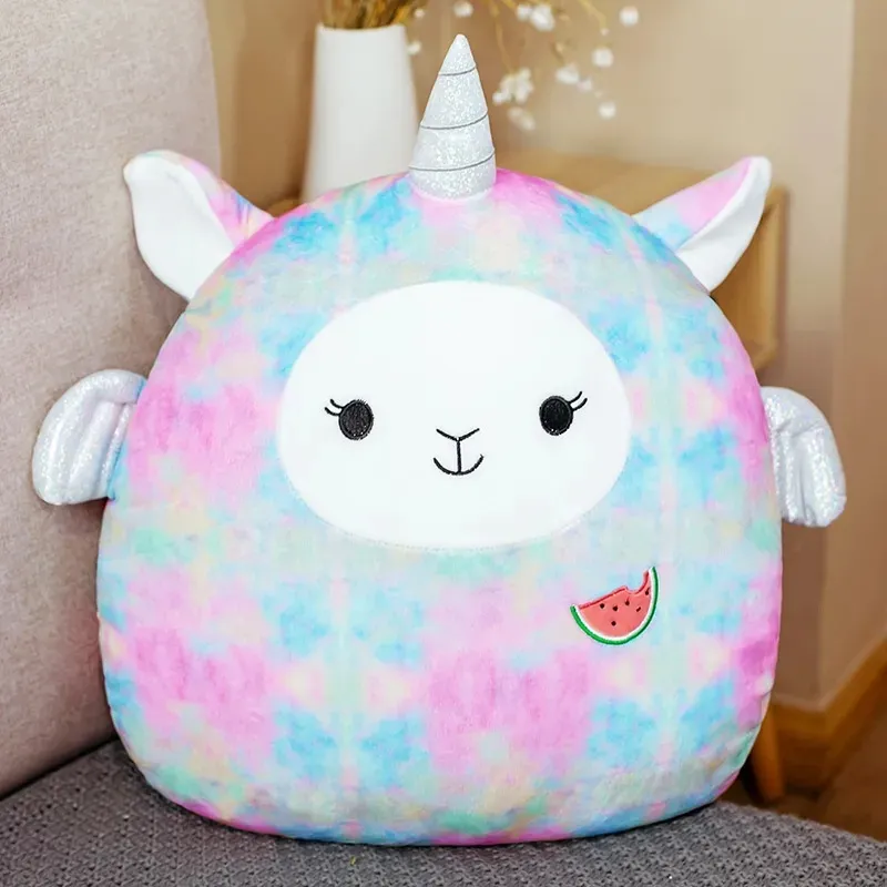 2024 26 dockor Plush Toy Stuffed Animals Cushion Twenty Six Styles Gummy Colorful Doll Unicorn Cat Pig Bee Dinosaur Futterfly Soft Pillo