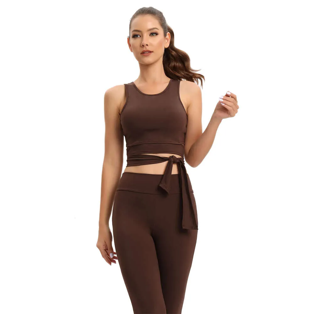 Lu Align – tenues à bretelles, tenue de Yoga, soutien-gorge de Fitness, pantalon de course serré, ensemble de sport, jogging, Gry Lu-08 2024