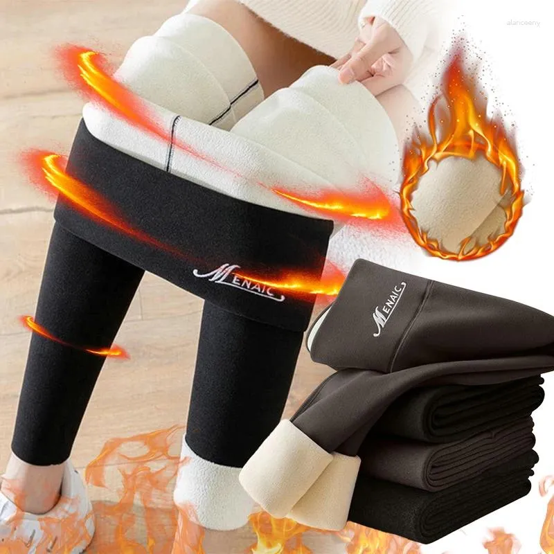 Leggings femininas 2024 inverno quente mulheres sexy alta estiramento magro meia-calça casual cintura magro cordeiro calças térmicas meias grossas