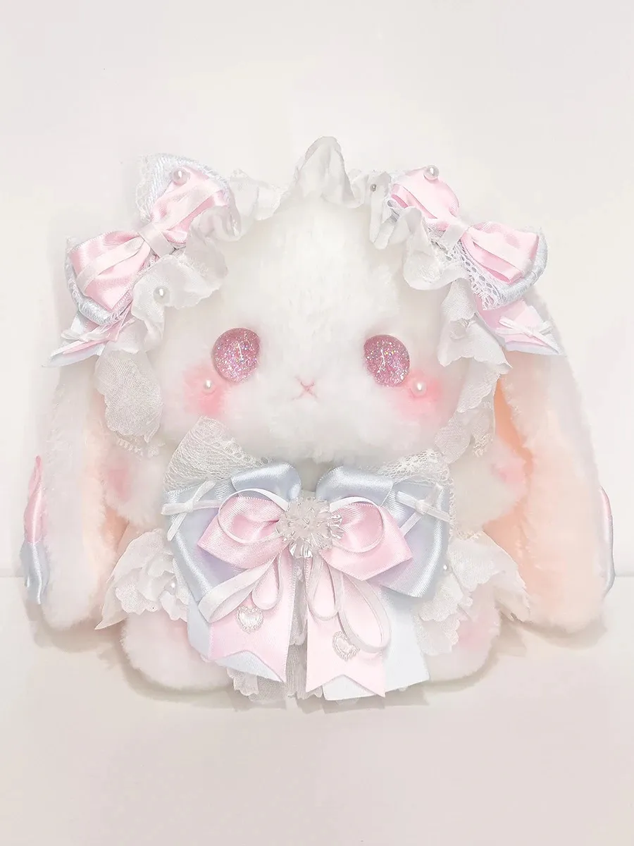 Doll Bag Lolita Hand-Made Rabbit Bag Crossbody Backpack Plush Cute Womens Bag 240223