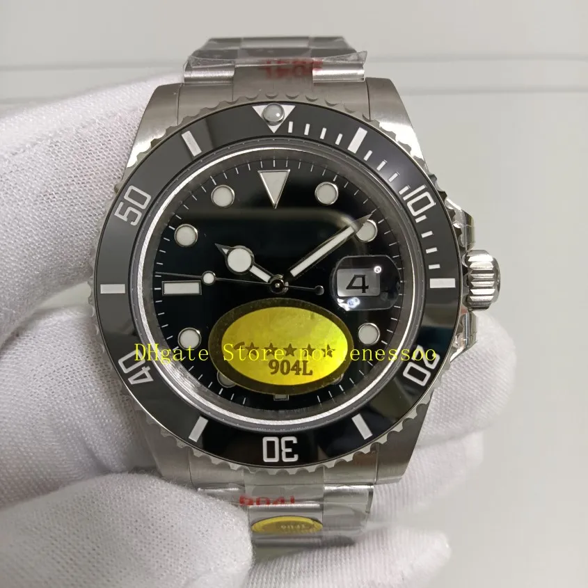 7 Color Real Po 904L Steel 41mm Watch Men Automatic Date Black Ceramic Bezel V12 Version Luminous Diving Cal 3235 Movement Wate260q