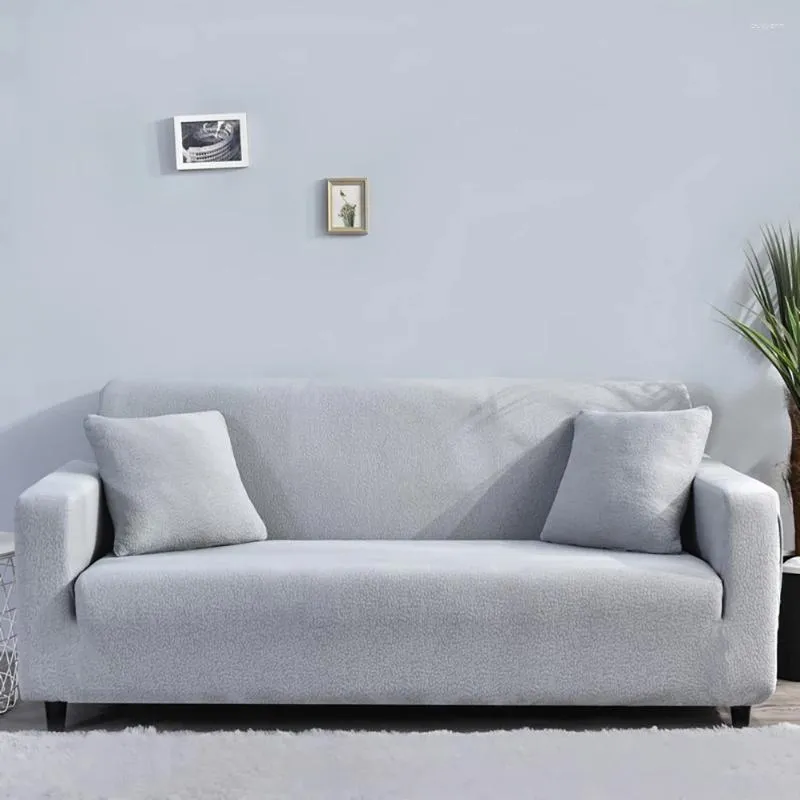 Capas de cadeira à prova d'água cores sólidas sofá slipcover poltrona loveseat 1/2/3/4 lugares elástico seersucker antiderrapante almofada móveis