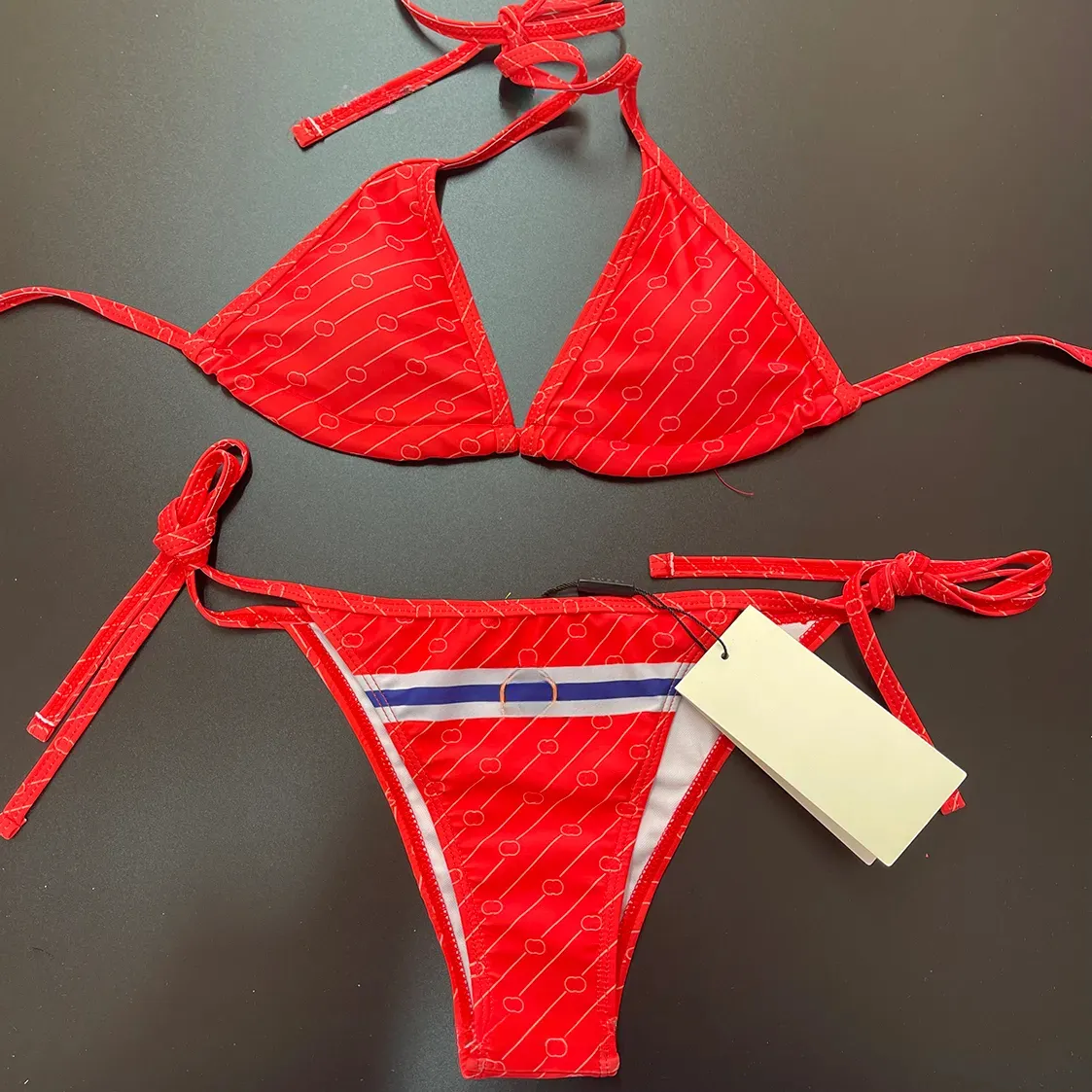 Designer högkvalitativa kvinnors bikinis set sexig en/tvåstycken trycker vackra badkläder lyxiga sommar baddräkt