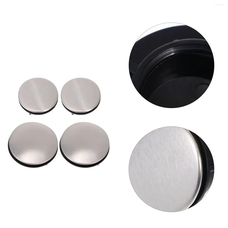 Kitchen Faucets 4 Pcs Sink Hole Cover Tap Plug Plugs Washbasin 304 Stainless Steel Faucet Accessory