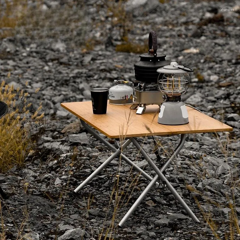 キャンプ家具屋外竹の折りたたみテーブルキャンプ多機能ピクニックポータブル便利な食事