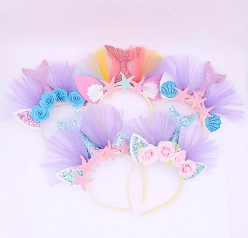 unicorn headband mermaid baby headbands designer headbands baby headbands Girls Hair Sticks beach birthday party head bands A34925174279