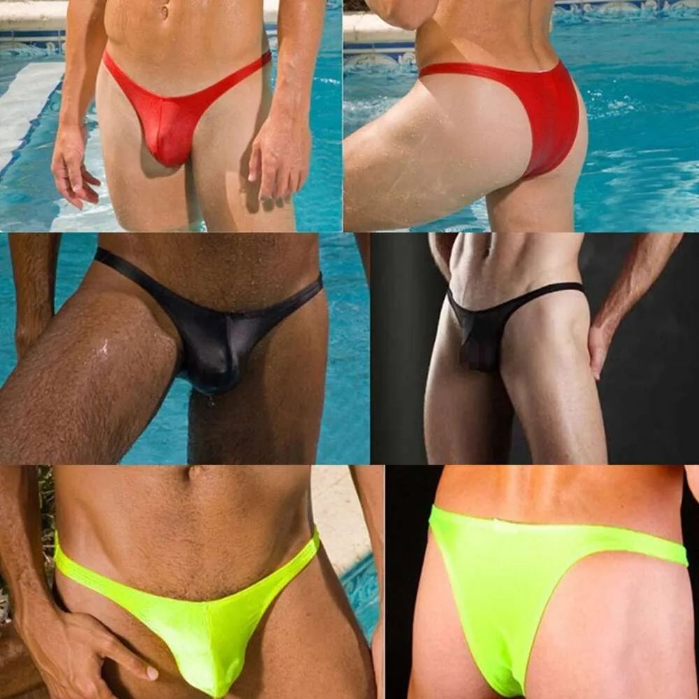 Pantaloni da bagno primaverili sexy da spiaggia a vita bassa da uomo, intimo bikini, perizoma, maglietta alla moda 1526