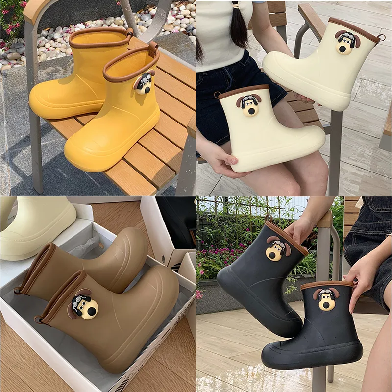 Rainboots kadınlar kaymaz yağmur botları yetişkin su ayakkabıları mavi kırmızı mor kahverengi gri rahat su geçirmez botlar gai long toutes