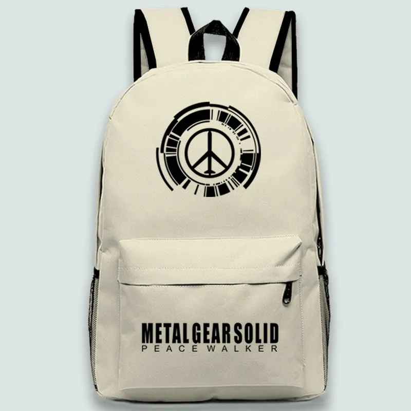 Metal Gear Solid backpack Peace Walker day pack Liquid Snake school bag Game Print rucksack Sport schoolbag Outdoor daypack