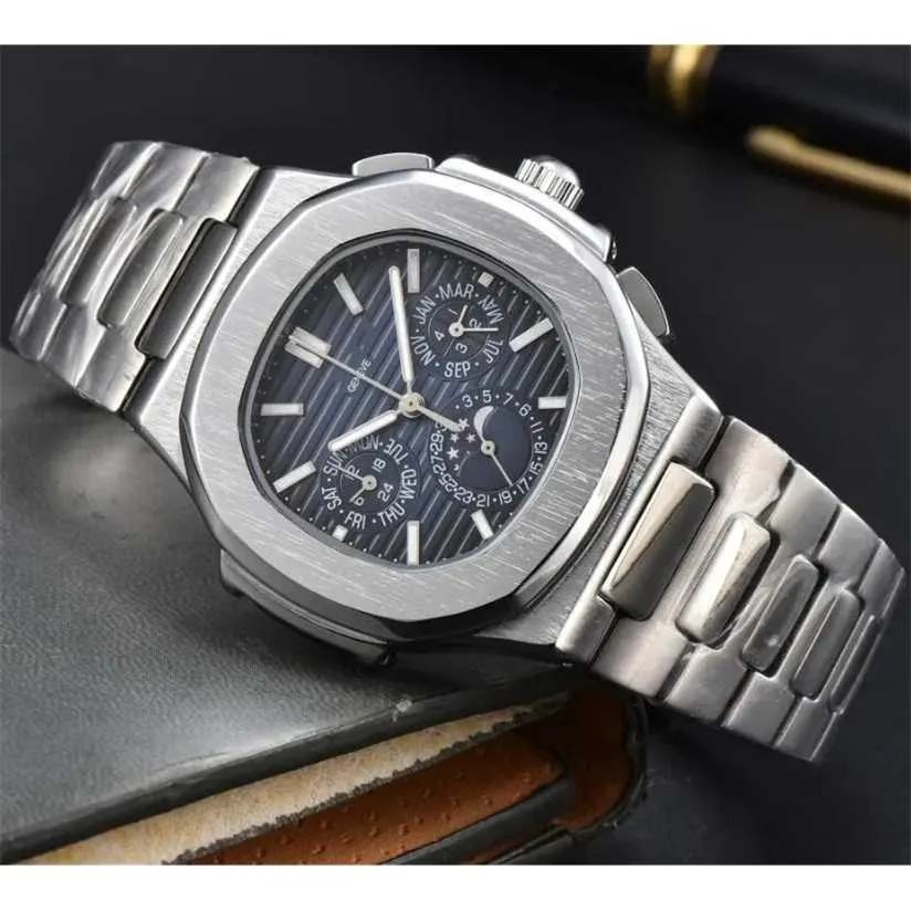 24% de descuento reloj Reloj hombres mujeres 5740 Cool Men Moda Deportes Acero inoxidable Calendario de cuarzo Regalo para hombre A3