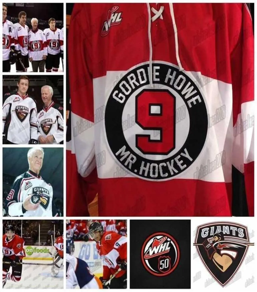 Gla MitNess WHL Mr Hockey homenageado com a camisa do Vancouver Giants 50º aniversário para aposentar a camisa 9 em homenagem a Gordie Howe Sti5397868