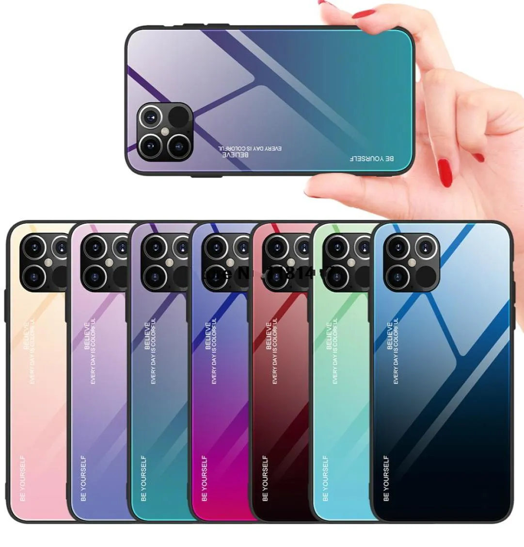 iPhone 13の強化ガラスケース12 11 Pro Max XS XS Max XR 7 8 6S Plus Fundas Gradient Cove for iPhone 12 Pro Max XR 12Promax 11 1504976