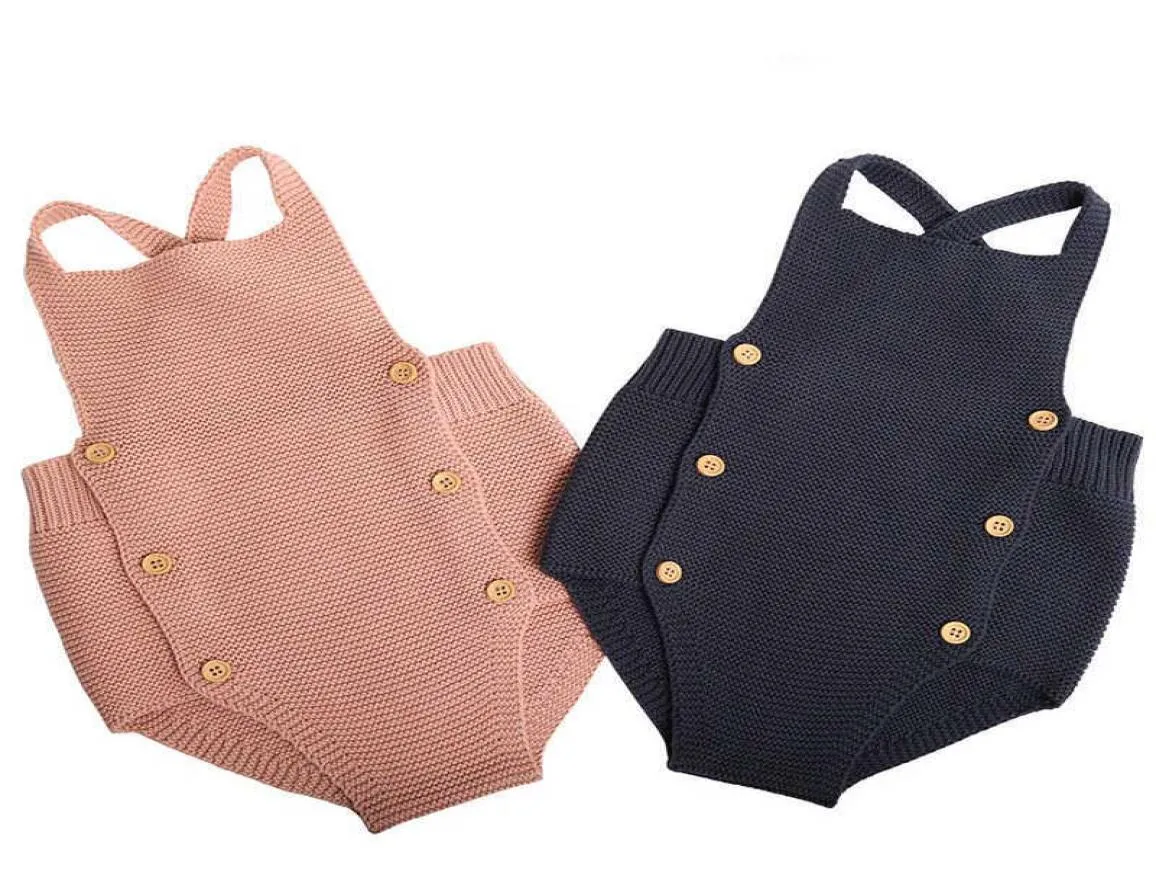 Nouveau-né barboteuse bébé tricot barboteuse bébé garçon barboteuse enfant en bas âge fille vêtements d'hiver nouveau-né bébé fille vêtements infantile combinaison globale Y074219292