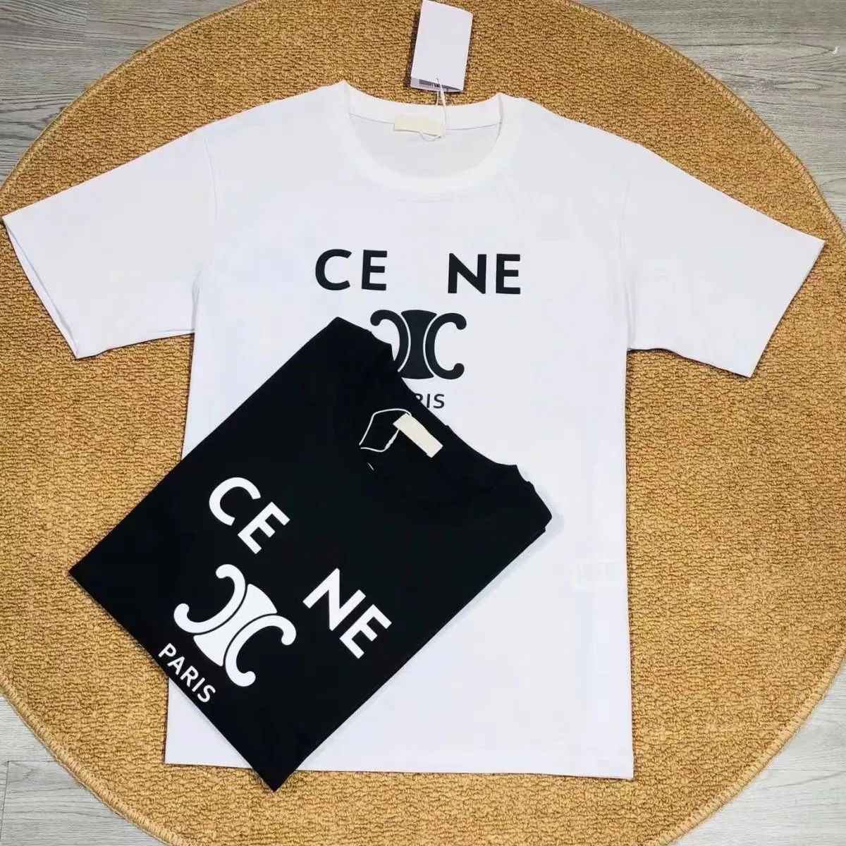 T-shirt à manches courtes pour hommes et femmes, de styliste parisien, été, décontracté, short, haut # 778