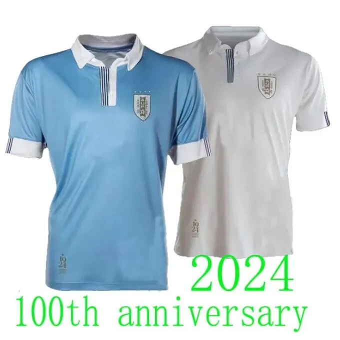 2024 Uruguay Soccer Jerseys anniversary 100th special L.SUAREZ E.CAVANI N.DE LA CRUZ in-house Shirt G.DE ARRASCAETA F.VALVERDE R.ARAUJO R.BENTANCUR Football Uniform