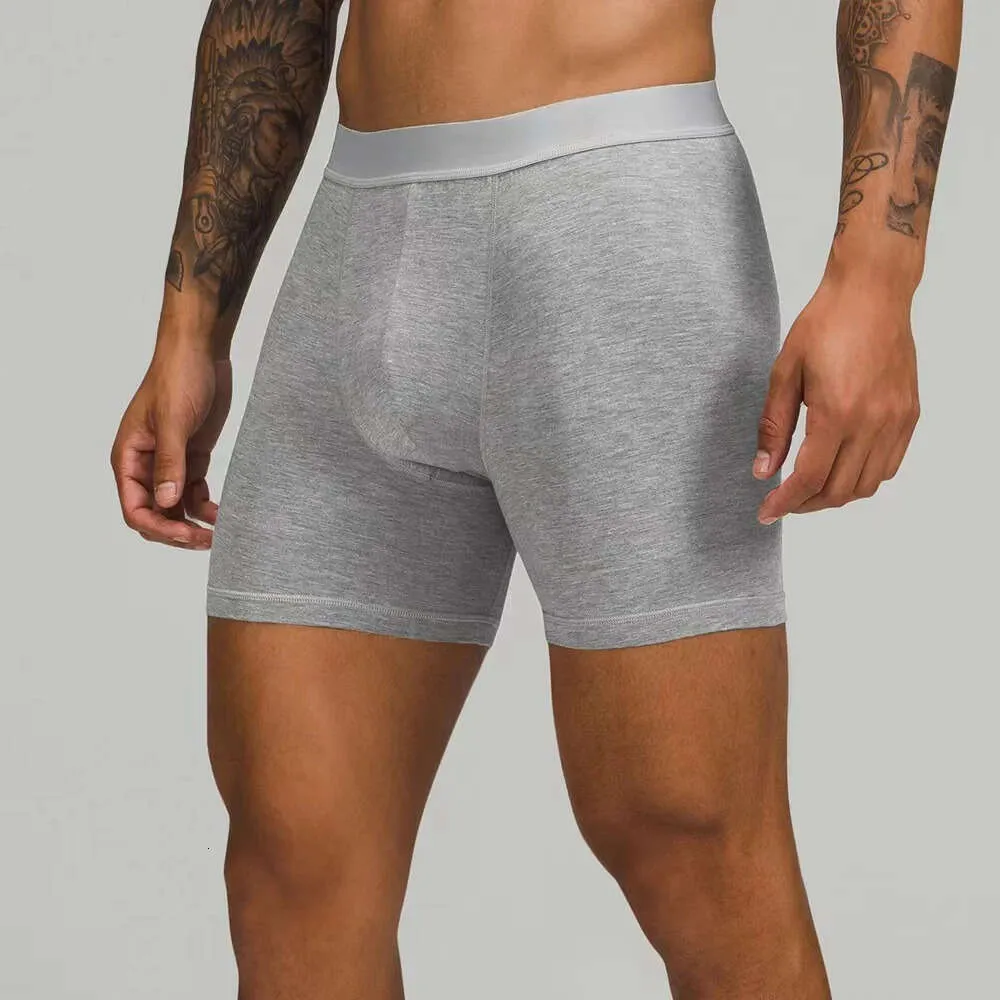 Lu Align Outfit Lul Yoga Short de course marathon résistant à l'usure pour hommes, serré, séchage rapide, entraînement physique, caleçon à coins plats, jogging Gry Lu-08 2024