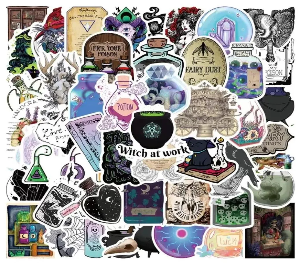 50st Apothecary Pharmacist Sticker Witch Graffiti Stickers Kids Toy Skateboard Car Motorcykel cykel klistermärke dekaler hela4269040