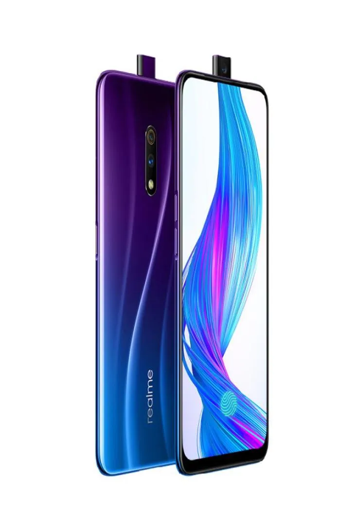 Téléphone portable d'origine Oppo Realme X 4G LTE 8 Go de RAM 128 Go de ROM Snapdragon 710 Octa Core 653 pouces Plein écran 48MP ID d'empreinte digitale Mo2749429