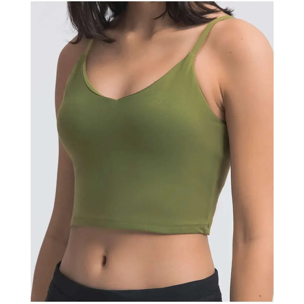 Lu Align Gym Outfit Top da donna Yoga Reggiseno sportivo Fitness Intimo da donna Outdoor Jogging Sport Scollo a V Lingerie per donna Jogger Gry Lu-08 2024