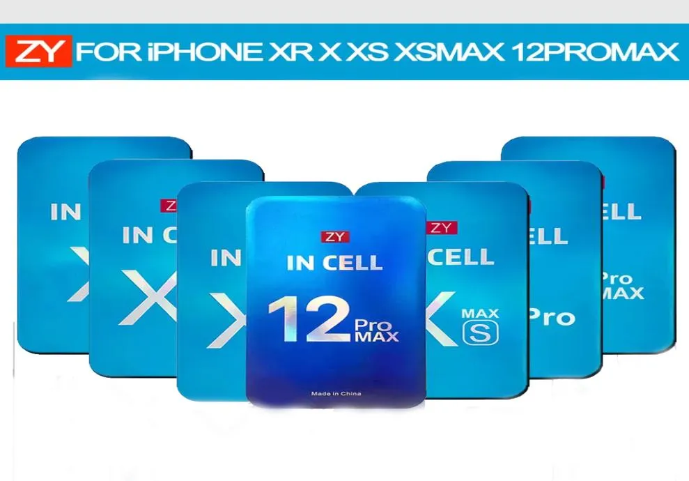 Сменные панели экрана для iPhone X XR XS Max 11 12 12 mini Pro MAX ЖК-дисплей с сенсорным дигитайзером в сборе ZY Incell Repair Parts9393092