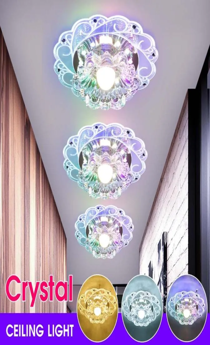 Downlights Modern Crystal LED Ceiling Lighting Living Room Home Chandeliers Fixture Aisle Hallway Lamp Chandelier 12W Multicolor4923882