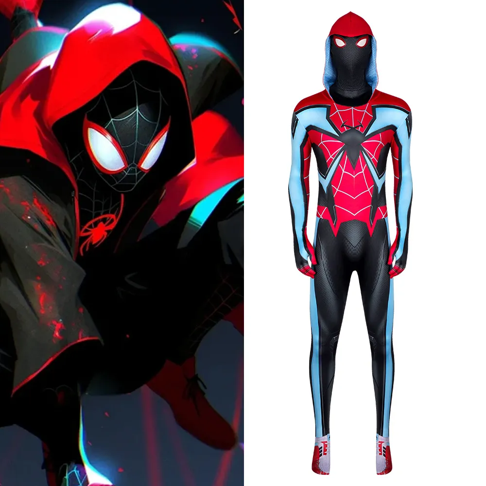 أزياء أنيمي Miles Spider Man 2 Coswear ضيقة بذلة مناسبة