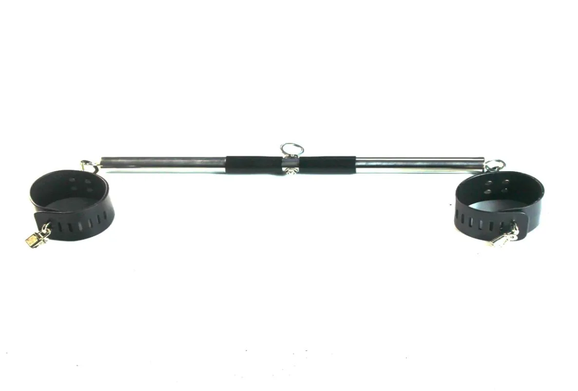Portable bandage spreader bar stainless steel adjustable length with cuffs for wrists or ankles restrain and suspend sex toy sex p3173338