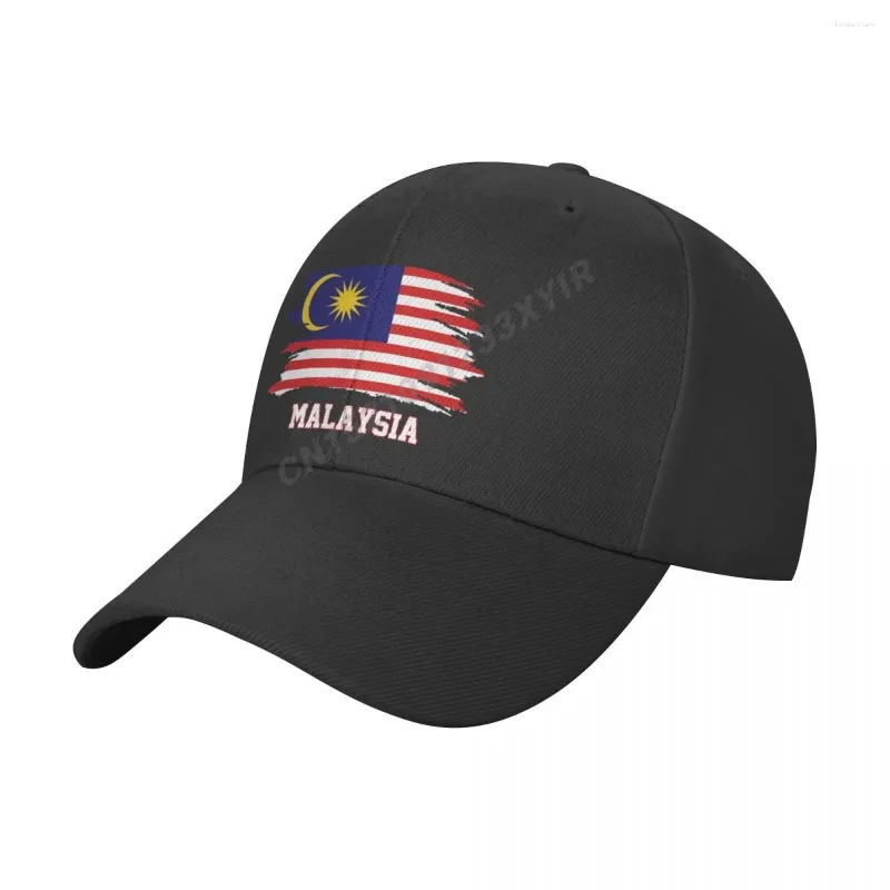 Bollmössor baseball mössa malaysia flagga coola malaysiska fans vilda solskugga toppade justerbar utomhus för män kvinnor