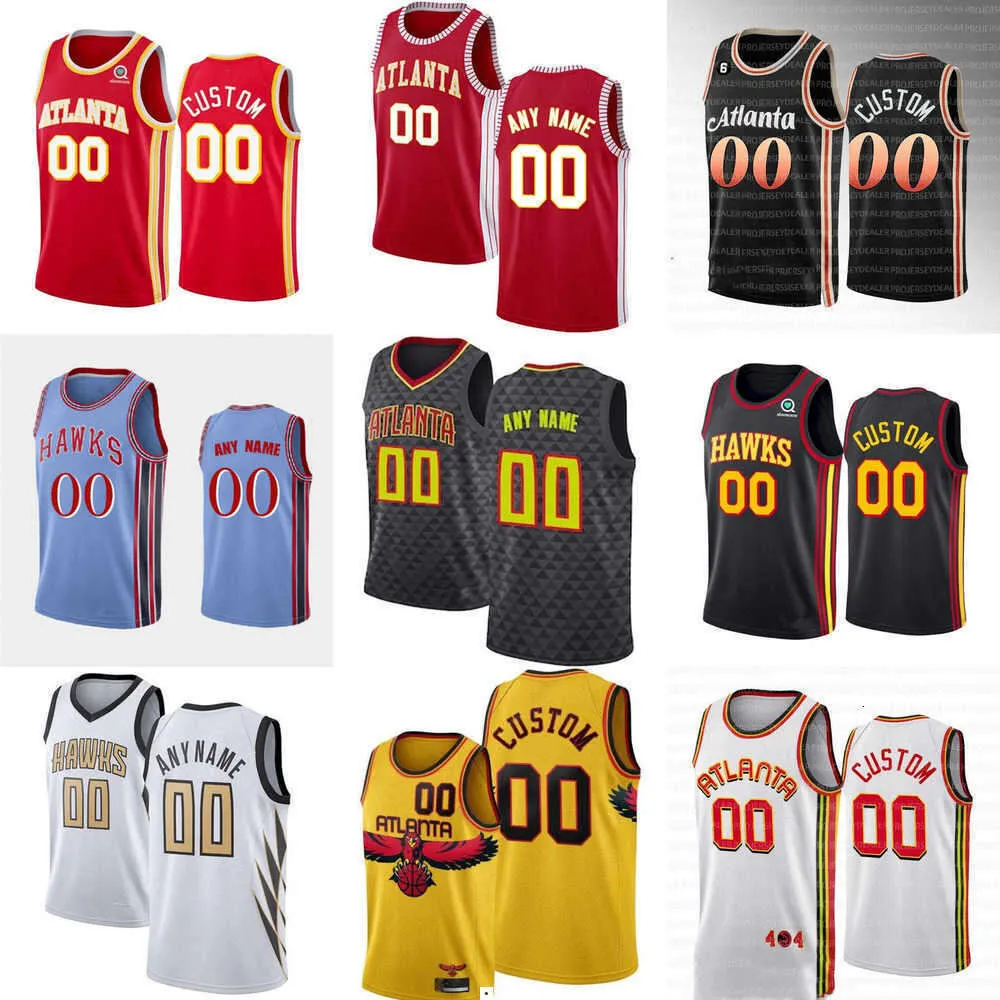 2023 Maglia da basket Uomo Donna Gioventù Atlanta''Hawks''Custom De'Andre 12 Hunter Bogdan 13 Bogdanovic Dejounte 5 Murray John 20 Collins Trae 11 Young