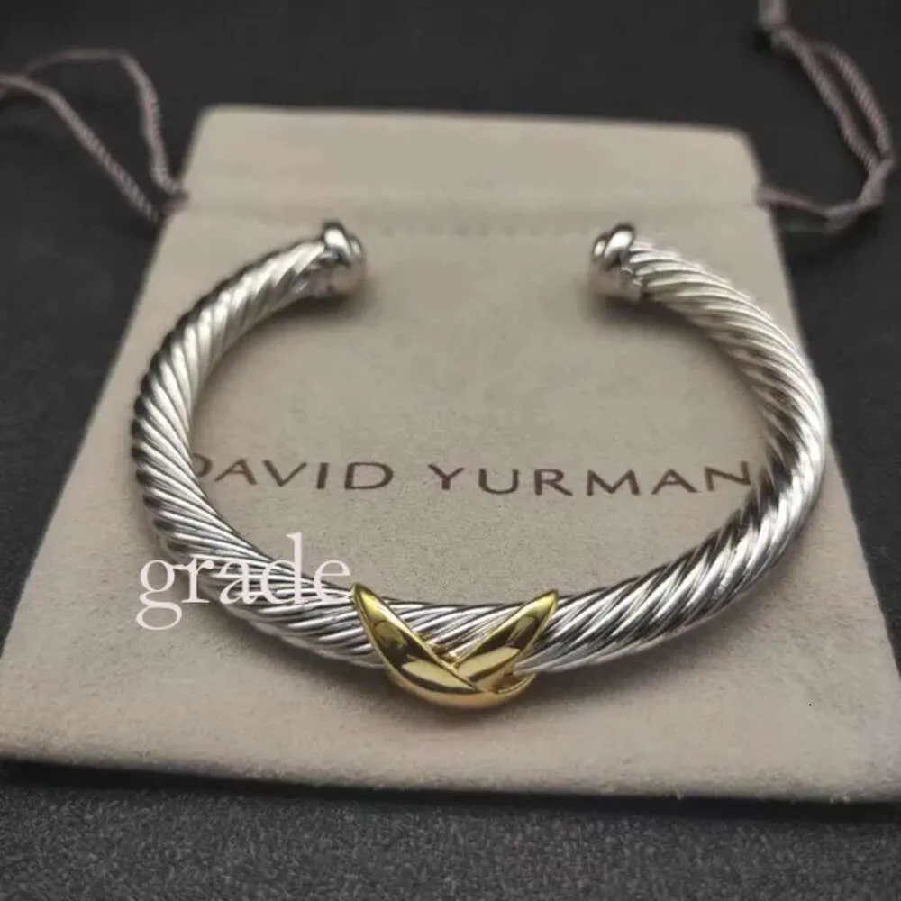 Designer DY David Yurma Bangle Yurma X 10 mm Bracciale per donna DY Cavo stazione di alta qualità Collezione trasversale Vintage etnico Loop Hoop Punk Gioielli Band Luxury 831