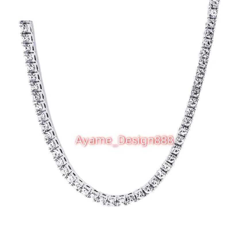 2024 Luxe Sieraden 5 Mm Hip Hop 14 K 18 K Vergulde 925 Sterling Zilveren Heren Diamanten Ketting Iced out Tennis Chain